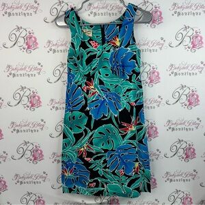 Hilo Hattie the hawaiian original dress Hawaiian Print Dress in Blue and Green